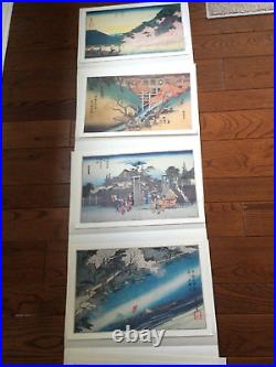 Japanese Woodblock Print Set Masterpiece Tea Scenery