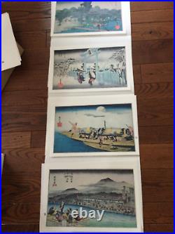 Japanese Woodblock Print Set Masterpiece Tea Scenery