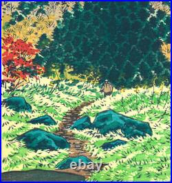 Japanese Woodblock Print Shiro Kasamatsu National Park Shiga Kogen Kasagatake