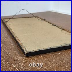 Japanese Woodblock Print Signed By Artist Hiroshige Geese & Moon glass frame