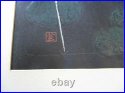 Japanese Woodblock Print VINTAGE ICONIC LISTED KAWANO KAORU MODERNIST SIGNED