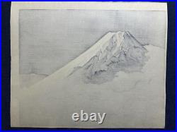 Japanese Woodblock Print Yokoyama Taikan Sumi-E Fuji