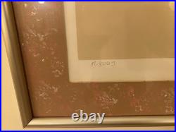 Japanese Woodblock-Style Spider MumSigned/Numbered Sarah Berta 36x30 Framed