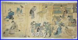 Japanese color woodblock print, 19th century. 19th Century Original