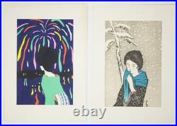Japanese color woodblock print reprint set by Yumeji Takehisa from Japan 0411E3