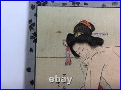 Japanese old woodblock print x11 Tsu-hi no Hinagata, Shunga, Meiji era, Erotic