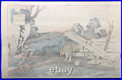 Japanese original Woodblock Print Hokusai Ukiyo-e nishiki-e edo