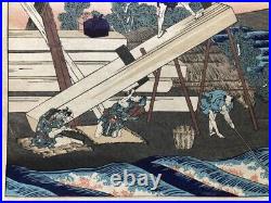 Japanese original Woodblock Print Hokusai Ukiyo-e nishiki-e edo