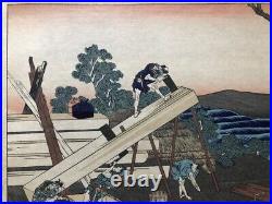Japanese original Woodblock Print Hokusai Ukiyo-e nishiki-e edo