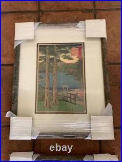 Japanese woodblock prints 4 framed reproductions