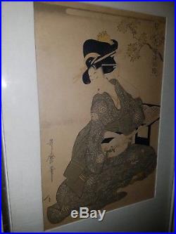 Japanischer-Farbholzschnitt- Old Japanese woodblock print Kitagawa Utamaro