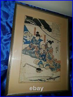 Japanischer-Farbholzschnitt- Old Japanese woodblock print Utagawa Kuniyoshi