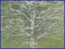 Joichi Hoshi Early Spring 1976 Woodblock print Signed & Sealed Framed 008
