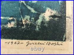 Joichi Hoshi vintage original signed Japanese block print 1962 REDUCED