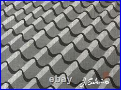 Junichiro Sekino Love Cat Cat on a tile, a popular work ORIGINAL WOODBLOCK