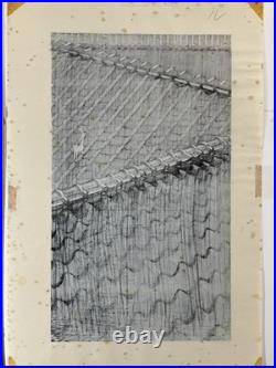 Junichiro Sekino Love Cat Cat on a tile, a popular work ORIGINAL WOODBLOCK