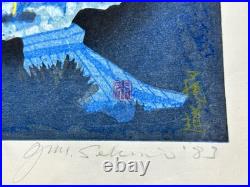 Junichiro Sekino Signed Extra Large Japanese Woodblock Print Onomichi