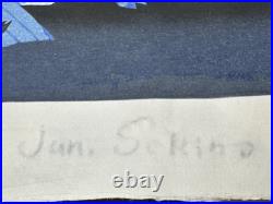 Junichiro Sekino Signed Extra Large Japanese Woodblock Print Onomichi