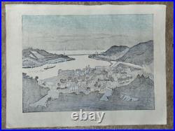 Junichiro Sekino Signed Extra Large Japanese Woodblock Print Onomichi