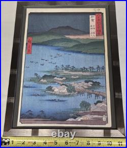 KAGA Province Utagawa Hiroshige Japanese Woodblock Framed Art Print 18×15 VTG