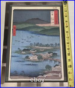 KAGA Province Utagawa Hiroshige Japanese Woodblock Framed Art Print 18×15 VTG