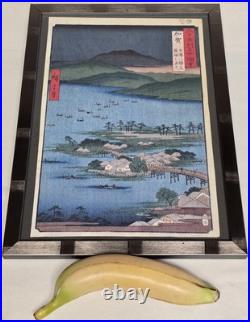 KAGA Province Utagawa Hiroshige Japanese Woodblock Framed Art Print 18×15 VTG