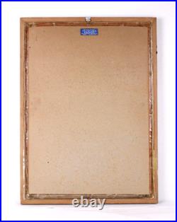 KAORU KAWANO Woodblock Print Girl and Yellow Bird Signed KAORU KAWANO Woodblock