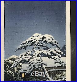 KAWASE HASUIFunabori snow1932 Japanese woodblock prints