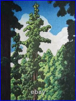 KAWASE HASUI Japanese Woodblock Print Art Nikko Kaido From Japan FedEx DHL