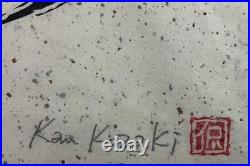 Kan Kozaki Japanese Woodblock Print Signed Stamped Framed 63/100