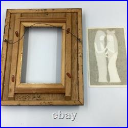 Kaoru Kawano (1916-1965) Framed Woodblock Print Two Girls Excellent Condition