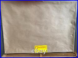 Kaoru Kawano MOONLIGHT NIGHT Owl Vintage MCM 1950s Woodblock Print Framed