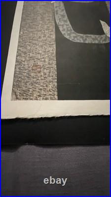 Kaoru Kawano Small Birds Japanese Woodblock Print Signed Stamped