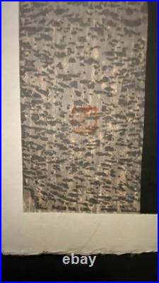 Kaoru Kawano Small Birds Japanese Woodblock Print Signed Stamped