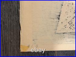 Kaoru Kawano Three Eyes Japanese Woodblock Print- SIGNED, NUMBERED & STAMPED