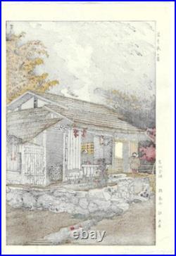 Kasamatsu Shiro Okutama House Japanese Woodblock Print Shin Hanga