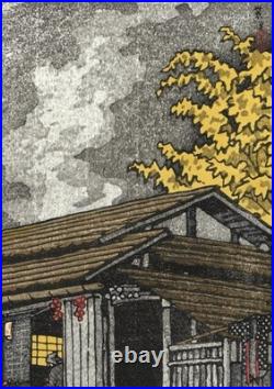 Kasamatsu Shiro Okutama House Japanese Woodblock Print Shin Hanga