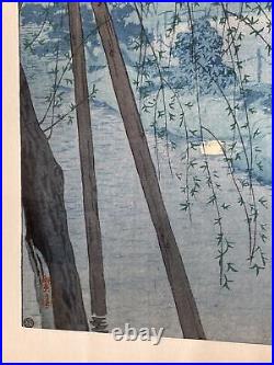 Kasumu Yube, Shinobazu Chihan Misty Evening At Shinobazu Pond Wood Block Print