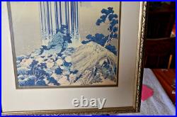 Katsushika Hokusai Authentic Woodblock Print Yoro Waterfall in Mino Province