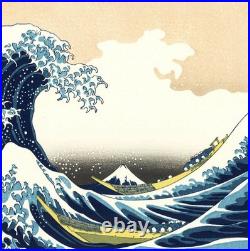 Katsushika Hokusai Japanese Woodblock Print Great Wave Kanagawa Framed Ukiyo-e