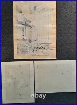 Katsuyuki Nishijima(1945) Vintage Japanese Woodblock Prints 3 For 1 Price