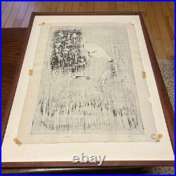 Kawano Kaoru Butterflies Woodblock Print Framed Art 22.8x30.1 in Japan