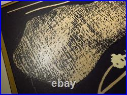 Kawano Kaoru Woodblock Print Short Hair Tanpotsu Seed Tampopo Signed