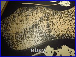 Kawano Kaoru Woodblock Print Short Hair Tanpotsu Seed Tampopo Signed