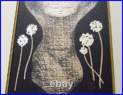 Kawano Kaoru Woodblock Print Short Hair Tanpotsu Seed Tampopo Signed