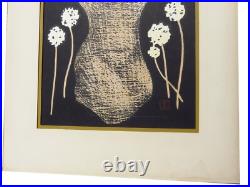 Kawano Kaoru Woodblock Print Short Hair Tanpotsu Seed Tampopo Signed