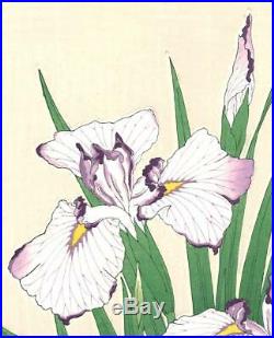 Kawarazaki Shodo F2 Hanashobu (Japanese Iris) Japanese woodblock prints
