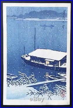 Kawase Hasui Arakawa River Japanese woodblock print c. 1930s