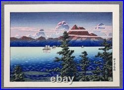 Kawase Hasui Japanese Woodblock Print Mount Unzen (Unzendake) /The Eight Views