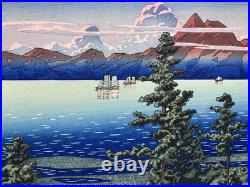 Kawase Hasui Japanese Woodblock Print Mount Unzen (Unzendake) /The Eight Views